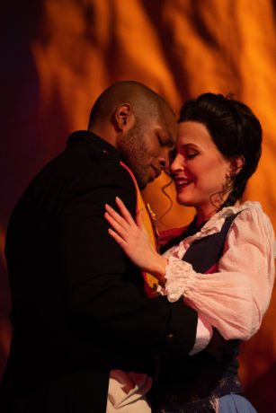 Frederick Ballentine and Cassandra Velasco in Annapolis Opera's production of 'Carmen.' Photo courtesy of Annapolis Opera.