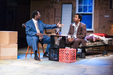 Jeremy Keith Hunter and Louis E. Davis in Avant Bard's production of 'Topdog/Underdog.' Photo by DJ Corey Photography.