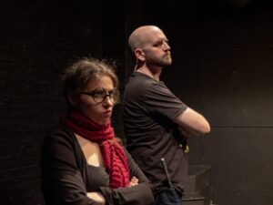 Harry (Melanie Kurstin) and Adam R. Adkins (Wayne). Photo courtesy of Cole Pictures.
