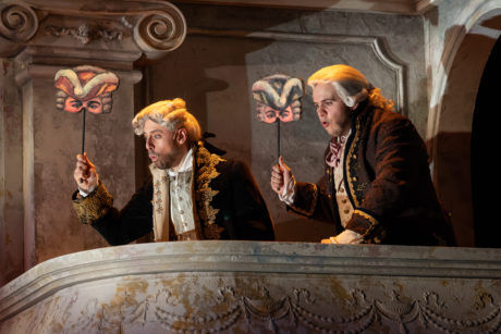 Anthony Michael Lopez and Vincent Randazzo in Shakespeare Theater Company's production of 'Vanity Fair.' Photo by Scott Suchman.