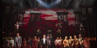 Joe Barbara (Sonny) and Joey Barreiro (Calogero) with the touring company of A Bronx Tale. Photo by Joan Marcus.