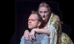 Hans Dettmar and Elizabeth Hester in Kensington Arts Theatre’s 'Sweeney Todd.' Photo by McLaughlin Photography.