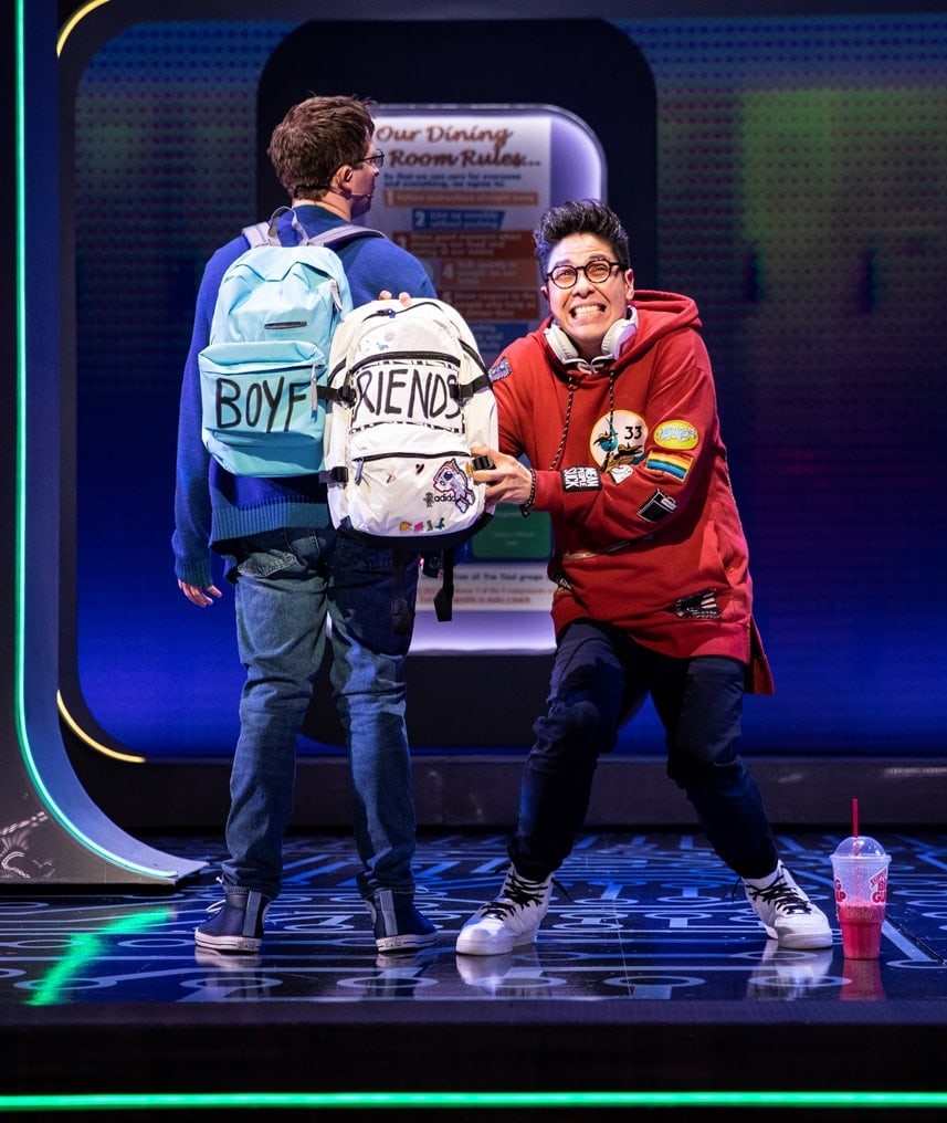 Will Roland and George Salazar in Be More Chill. Photo by Maria Baranova.