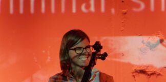 Cellist Amanda Gookin performing in the Dupont Underground as part of the Kennedy Center Direct Current Festival on March 29. Photo by Anu Dev.