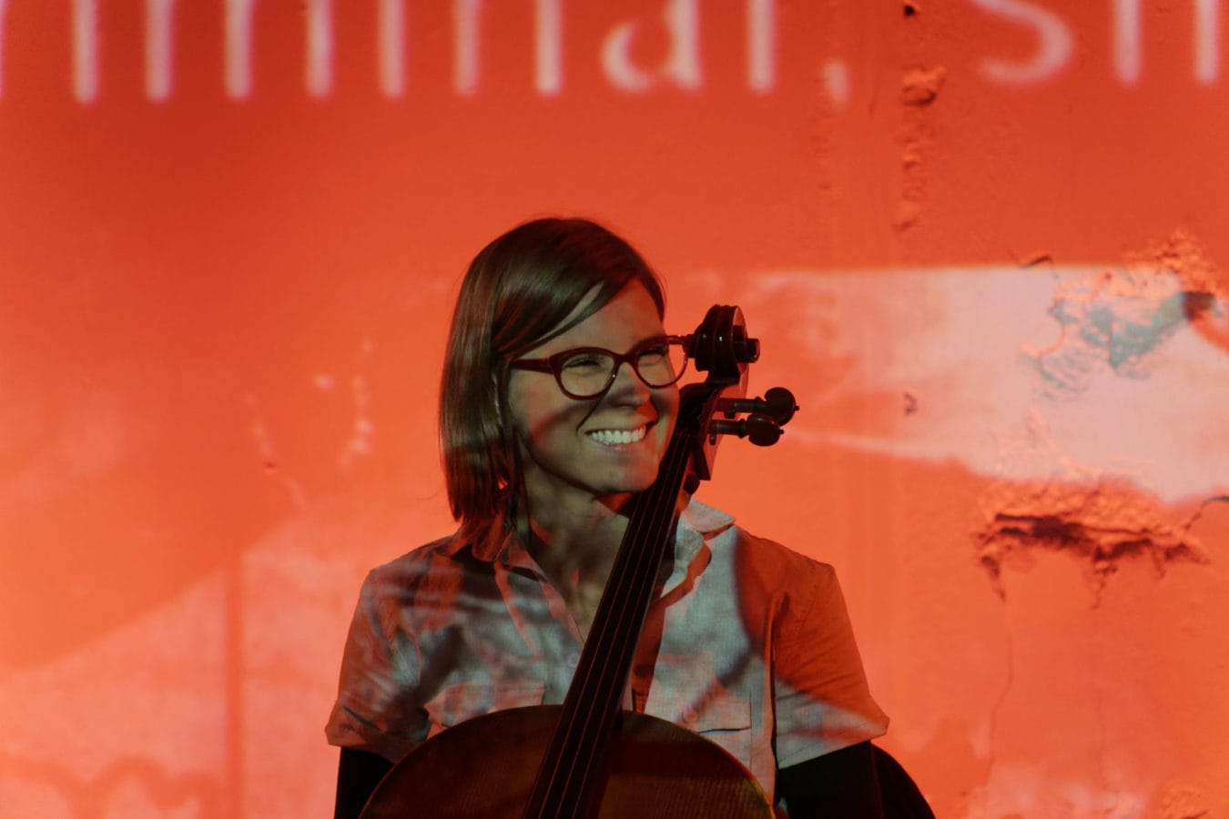 Cellist Amanda Gookin performing in the Dupont Underground as part of the Kennedy Center Direct Current Festival on March 29. Photo by Anu Dev.