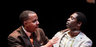 James J. Johnson and Jeremy Hunter in 'Les Deux Noirs.' Photo by Stan Barouh.