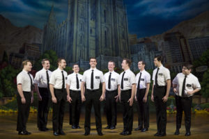 Cast of 'The Book of Mormon' at Baltimore's Hippodrome Theatre. Photo by Julieta Cervantes