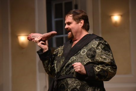 John Treacy Egan as Beppo in Ken Ludwig's 'Comedy of Tenors' at Olney Theatre Center. Photo by Stan Barouh.