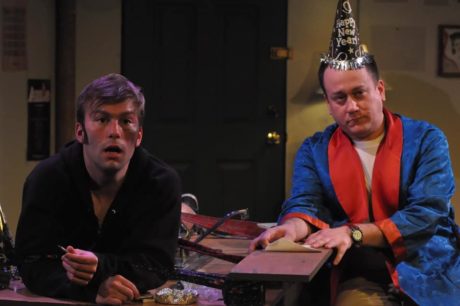 Patrick Newhart as Vito Antonucci and Adam Downs as Jimmy Zoole in Dominion Stage's production of 'P.S. Your Cat is Dead!' Photo by Matthew Randall.