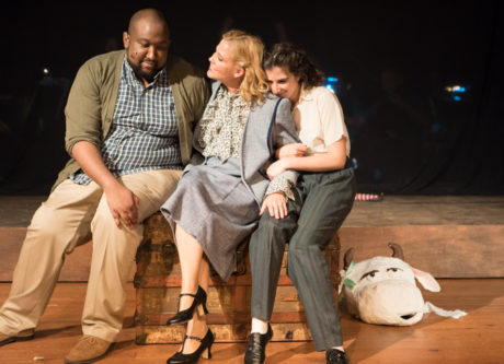 L-R: Sidney Davis, Carla Crawford, and Jillian Frankel in St. Mark's Players' production of 'Gypsy.' Photo by Rosalinda Dauval.