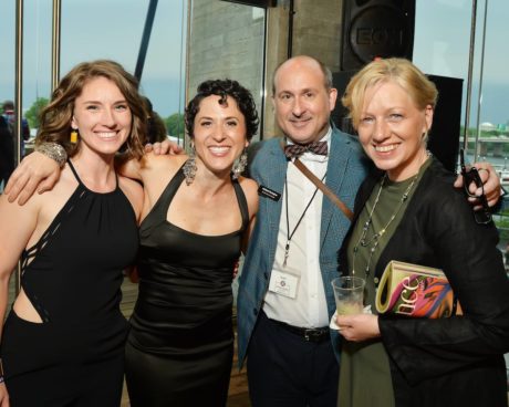 L-R: Amber McGinnis, Alyssa Wilmoth Keegan, Michael Kyrioglou, and Nanna Ingvarsson at the 2018 Helen Hayes Awards. Photo courtesy of Michael Kyrioglou.