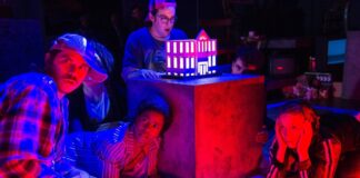 The cast of 'Forest Treás' by Pointless Theatre Company. Photo by C. Stanley Photography.