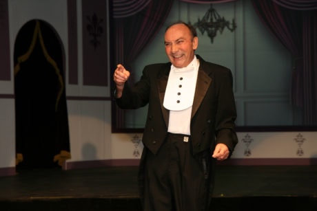 Albert Coia performs a number in The British Players' Old Time Music Hall. Photo by Simmons Design.
