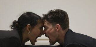 Francesca Dugarte and Jonathan Jordan in rehearsal of 'Prufrock.' Photo by Luna Photography.