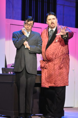 Ryan Phillips as Leo Bloom and Steve Cairns as Max Bialystock in The Little Theatre of Alexandria's production of 'The Producers.' Photo by Matthew Randall.