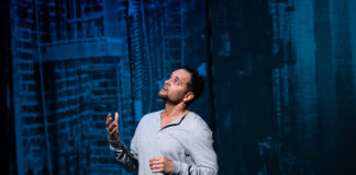 Antonio Edwards Suarez in 'Antonio's Song/I Was Dreaming of a Son' at Contemporary American Theater Festival. Photo by Seth Freeman.