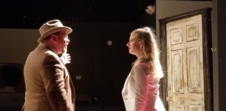 Scott D. Pafumi and Skye Lindberg in 'No Exit.' Photo courtesy of Dark Horse Theatre Company.