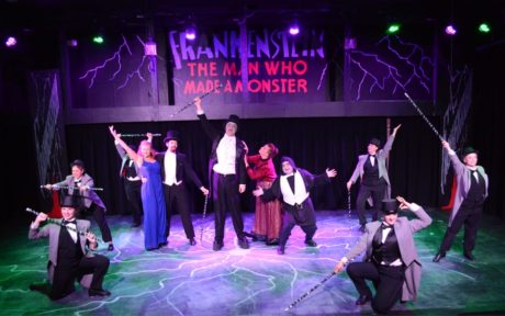 The cast performs "Puttin' on the Ritz" in 'Young Frankenstein' by Other Voices Theatre. Photo courtesy of Linda Taylor.