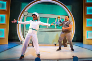 Felicia Curry and Christopher Michael Richardson in 'Don't Let the Pigeon Drive the Bus! (The Musical!)' at The Kennedy Center. Photo by Jeremy Daniel.