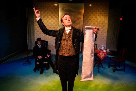 Jack Novak as the Butler in 'Lovers' Vows' by We Happy Few. Photo by Mark Williams Hoelscher.