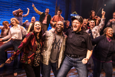 The North American tour of 'Come From Away' plays at the Kennedy Center's Eisenhower Theater through January 5, 2020. Photo by Matthew Murphy.