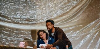 Elizabeth Mondragon and Jarrod Lee in 'L'enfance du Christ.' Photo by RX Loft.