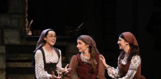 Ruthy Froch (far right) as Hodel in 'Fiddler on the Roof.' Photo by Joan Marcus.
