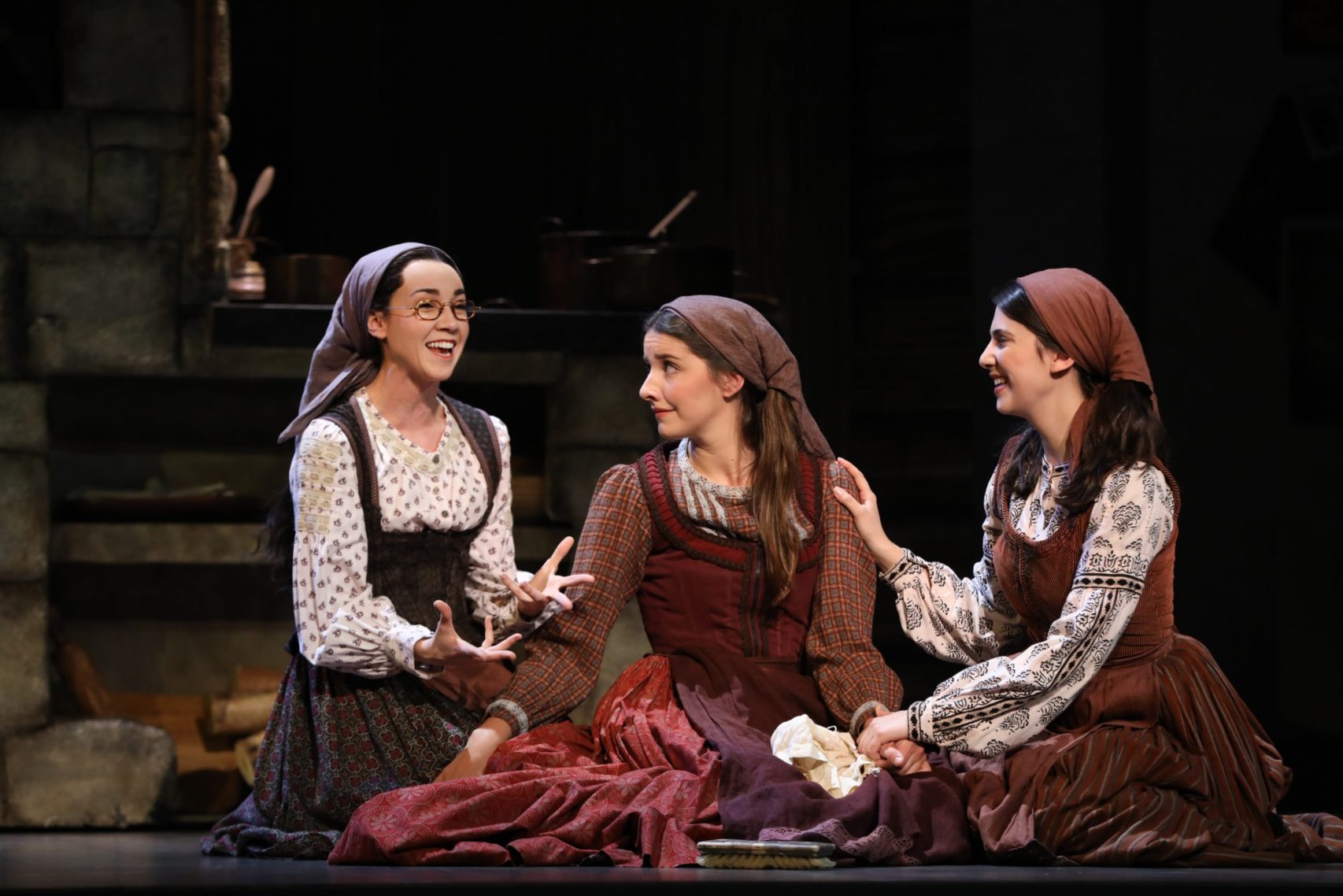Ruthy Froch (far right) as Hodel in 'Fiddler on the Roof.' Photo by Joan Marcus.