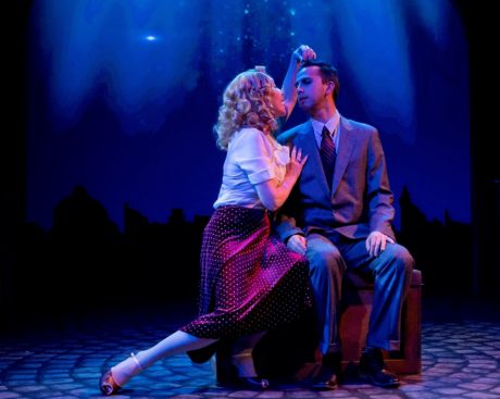 Sally Boyett as Lana and Lalo Medina as Eduardo in Annapolis Shakespeare Company's 'A Broadway Holiday.' Photo by Joshua McKerrow.