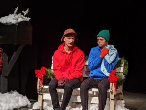 Nick MacFarlane as Charlie Brown and Trevor Nordike as Linus in Prince William Little Theatre's production of 'A Charlie Brown Christmas.' Photo by Melissa Jo York-Tilley.