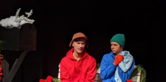 Nick MacFarlane as Charlie Brown and Trevor Nordike as Linus in Prince William Little Theatre's production of 'A Charlie Brown Christmas.' Photo by Melissa Jo York-Tilley.