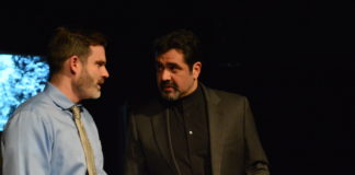 Casey Ewell and Ernie Molina in 'Book of Days' by St. Mark's Players. Photo by Oscar Alvarez.