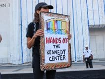 Human chain around Kennedy Center demands Trump step down from Board